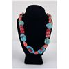Image 1 : Southwest Coral and Howlite Necklace