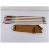 Leather Quiver and Wood Arrows
