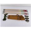 Image 3 : Leather Quiver and Wood Arrows