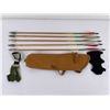 Image 7 : Leather Quiver and Wood Arrows