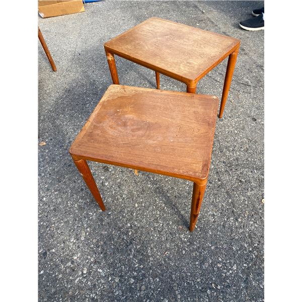 Teak side tables