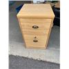 Image 1 : Filing cabinet wood grain 2 drawers approximately 27" tall 16" wide 16" deep with key