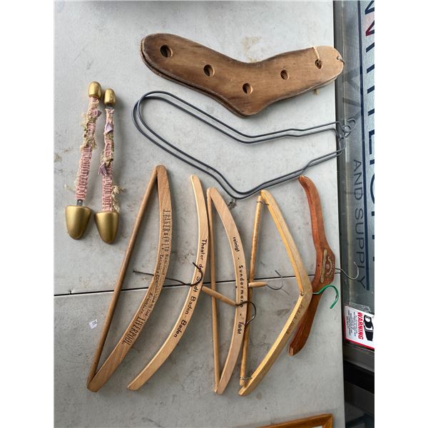 Vintage hangers and sock hangers