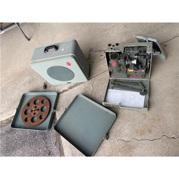 Victor 16mm sound projector, speaker, lenses and bulbs