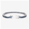 Image 4 : 14KT White Gold 12.69ctw Blue Diamond Bracelet