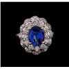 Image 2 : 14KT White Gold 3.15 ctw Tanzanite and Diamond Ring