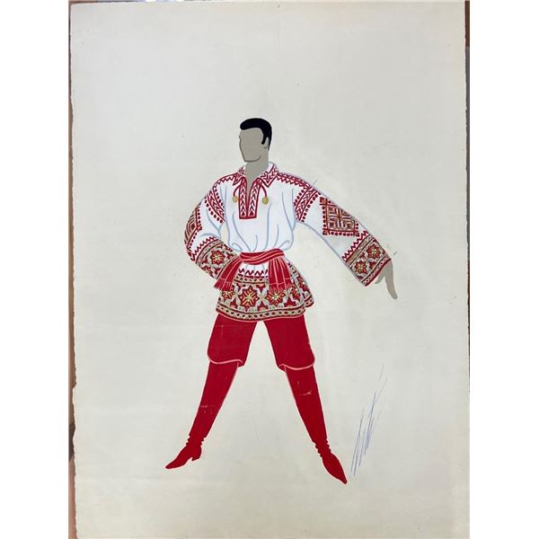 Red / White Costume by ERTE