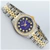 Image 3 : Rolex Ladies 2 Tone Blue Vignette VS Diamond Datejust Wristwatch