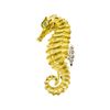 Image 1 : Tiffany and Co. Seahorse Motif Pin - 18KT Yellow and White Gold