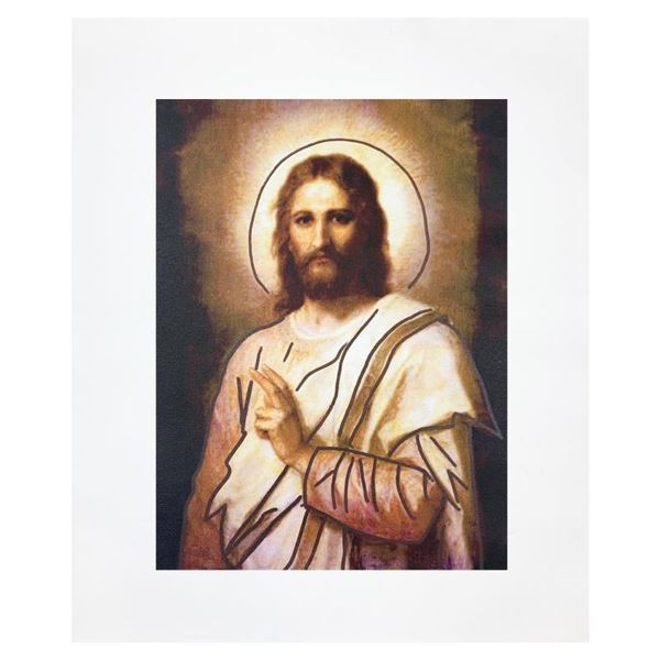 Jesus Peace (State 2) by Steve Kaufman (1960-2010)