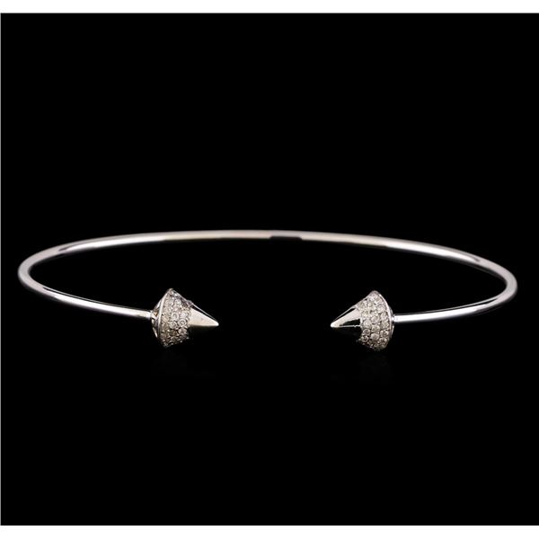 14KT White Gold 0.34 ctw Diamond Bangle Bracelet