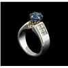 Image 4 : 14KT White Gold 1.92 ctw Tanzanite and Diamond Ring