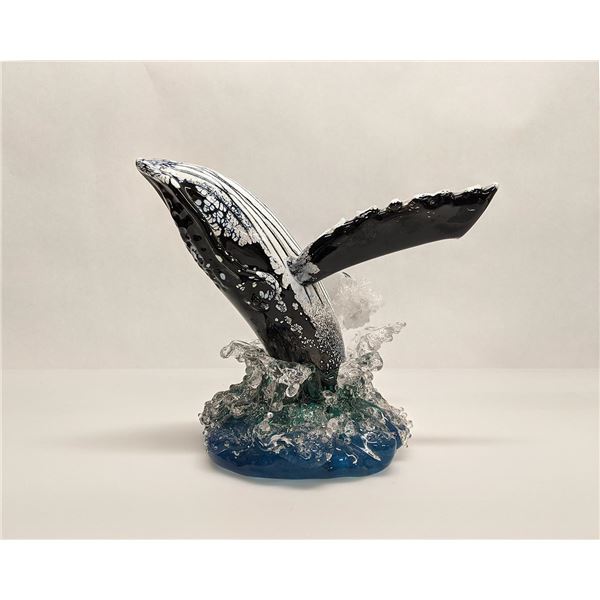 Breaching Humpback Whale by Seattle Glassblowing Studio