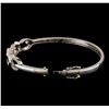 Image 3 : 1.09 ctw Diamond Bangle Bracelet - 14KT White Gold