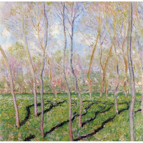 Claude Monet - Trees in Winter, Look at Bennecourt