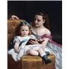 Image 1 : William Bouguereau  - Portrait of Eva and Frances Johnston