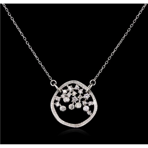 0.34 ctw Diamond Necklace - 14KT White Gold