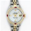Image 1 : Rolex Ladies 2 Tone MOP & Ruby Diamond Datejust Wristwatch 26MM