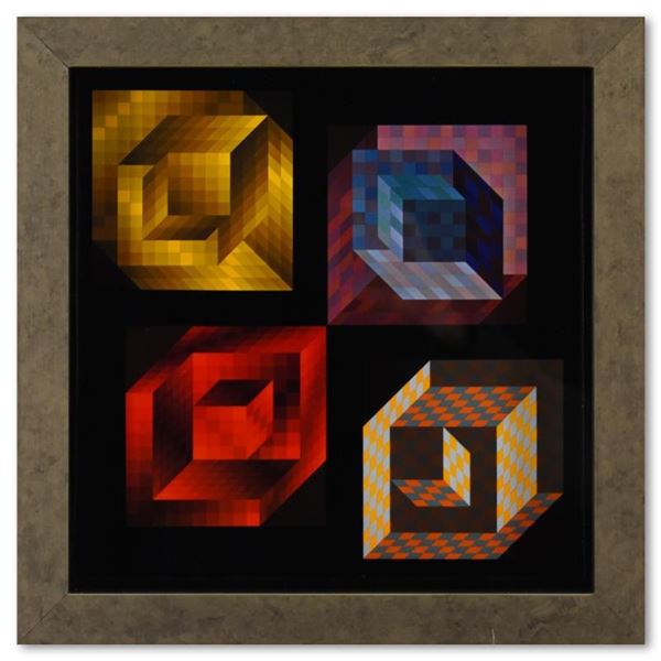 Axo (22, 2, 44, 33) de la serie Hommage A L'Hexagone by Vasarely (1908-1997)