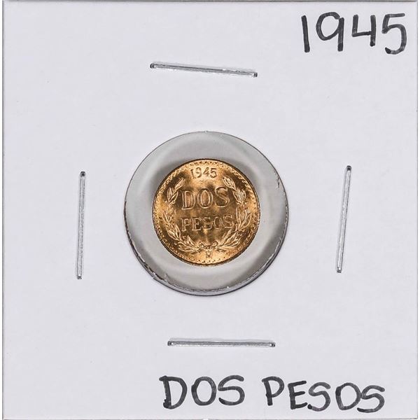 1945 Mexico Dos Pesos Gold Coin