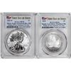 Image 1 : 2019 Pride of Two Nations (2) Coin Proof Silver Eagle & Maple Leaf Set PCGS PR70 FDOI