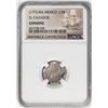 Image 1 : El Cazador Shipwreck (1772-83) Mexico 1/2 Real Silver Coin NGC Genuine w/ Story Card