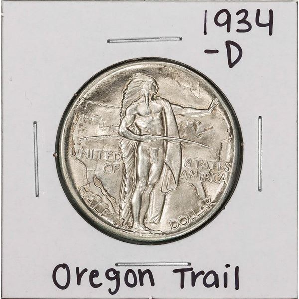 1934-D Oregon Trail Memorial Commemorative Half Dollar Coin