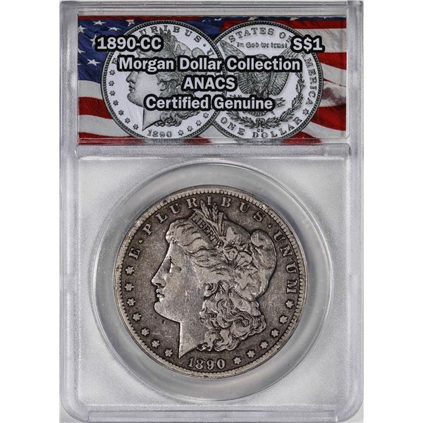 1890-CC $1 Morgan Silver Dollar Coin ANACS Genuine