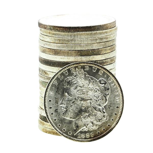 Roll of (20) Brilliant Uncirculated 1883-O $1 Morgan Silver Dollar Coins