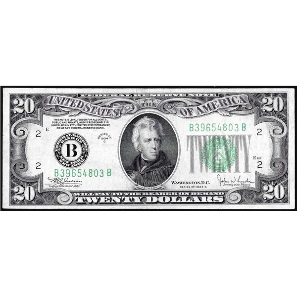 1934C $20 Federal Reserve Note New York