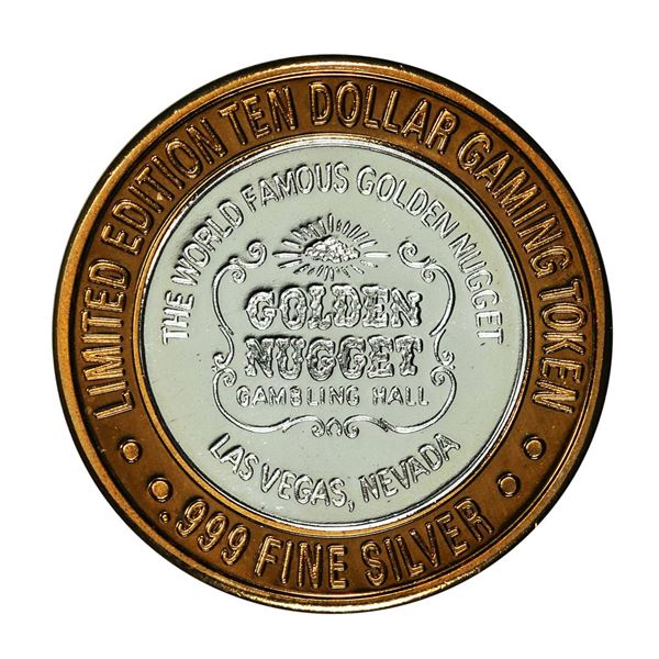 .999 Silver Golden Nugget Las Vegas $10 Casino Limited Edition Gaming Token