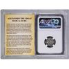 Image 4 : Kingdom of Macedon Alexander III 336-323 BC AR Drachm Ancient Coin NGC F Story Box