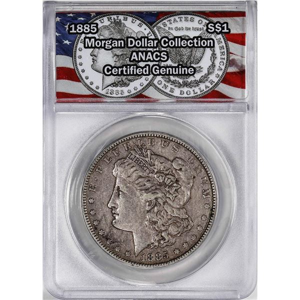 1885 $1 Morgan Silver Dollar Coin ANACS Genuine