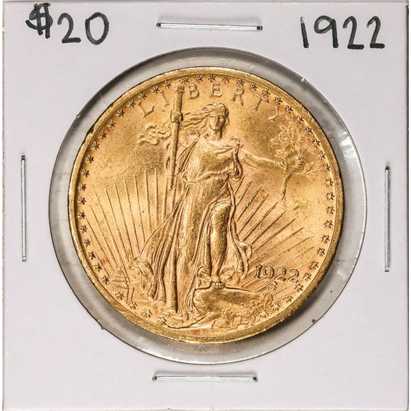 1922 $20 St. Gaudens Double Eagle Gold Coin