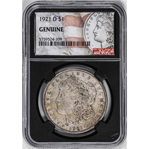 1921-D $1 Morgan Silver Dollar Coin NGC Genuine