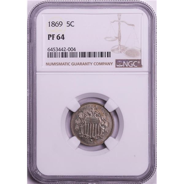 1882 Proof Shield Nickel Coin NGC PF64