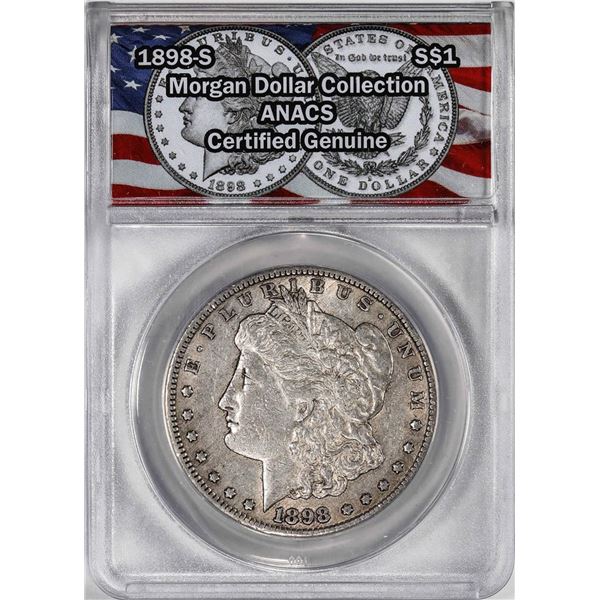 1898-S $1 Morgan Silver Dollar Coin ANACS Genuine