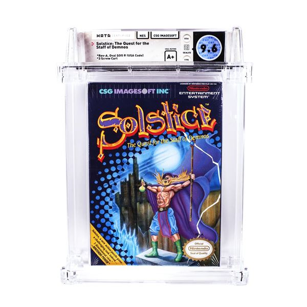 Solstice: The Quest for the Staff of Demnos NES Nintendo Sealed Video Game WATA 9.6/A+