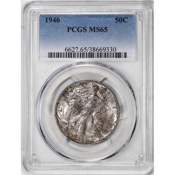 1946 Walking Liberty Half Dollar Coin PCGS MS65