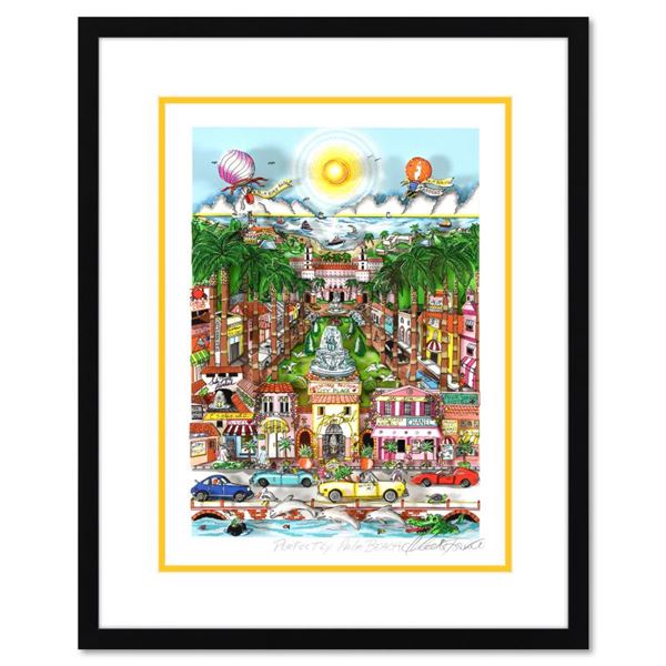 Charles Fazzino "Perfectly Palm Beach (Yellow)" Limited Edition Serigraph on Paper