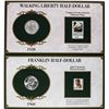 Image 1 : Lot of 1938 Walking Liberty & 1960 Franklin Half Dollar Coins and Stamp Panels