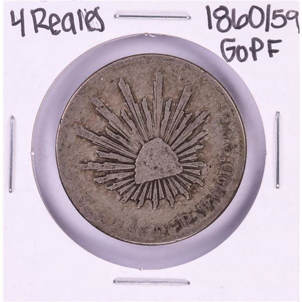 1860/59 GoPF Mexico 4 Reales Silver Coin