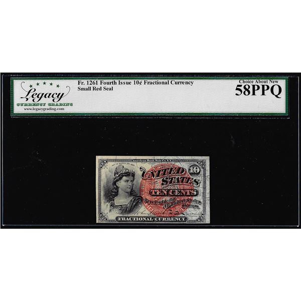 1863 4th Issue 10 Cents Fractional Currency Note Fr.1261 Legacy Choice About New 58PPQ