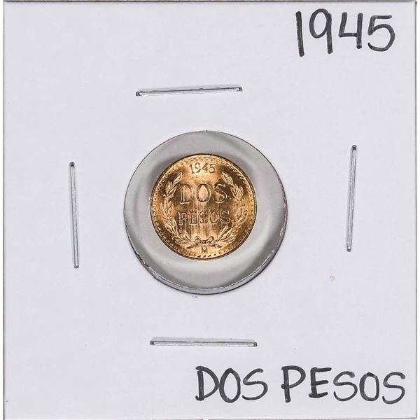 1945 Mexico Dos Pesos Gold Coin