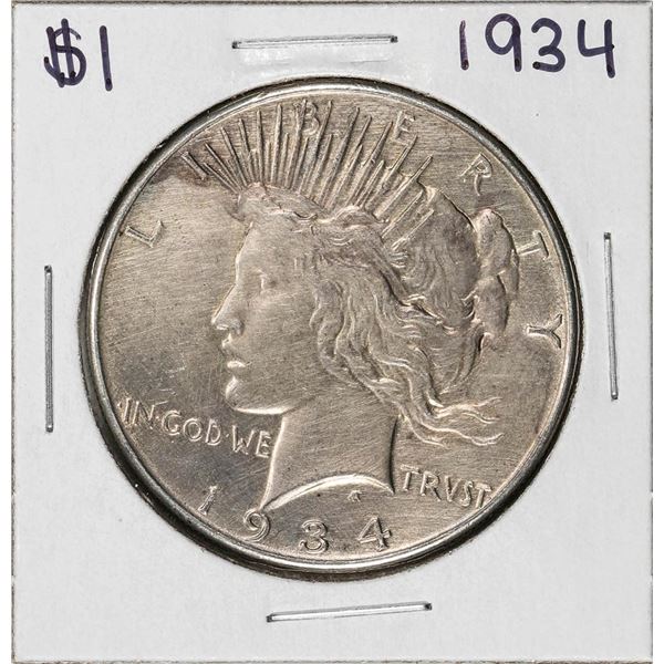 1934 $1 Peace Silver Dollar Coin