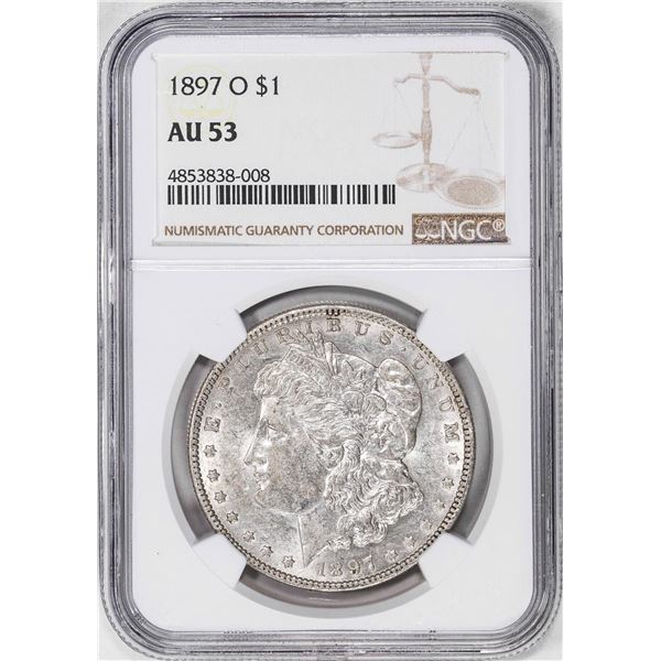 1897-O $1 Morgan Silver Dollar Coin NGC AU53