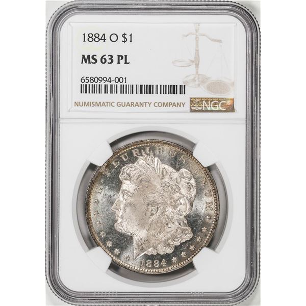1884-O $1 Morgan Silver Dollar Coin NGC MS63PL