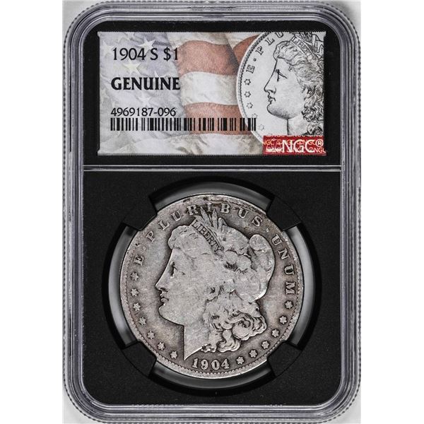 1904-S $1 Morgan Silver Dollar Coin NGC Genuine