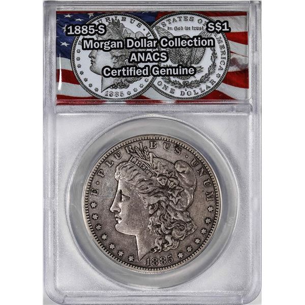 1885-S $1 Morgan Silver Dollar Coin ANACS Genuine