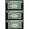 Image 4 : (3) Consecutive 1935G No Motto $1 Silver Certificate Notes PMG Ch. Uncirculated 63EPQ